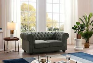  
Chesterfield Fabric Sofas, Grey Or Beige, 3 Seaters, 2 Seaters & Armchairs