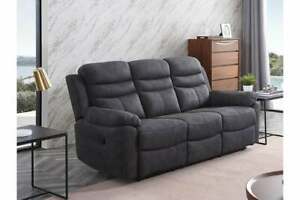  
Conway Grey Suede Fabric Recliner Sofas | Suites, 3 Seaters, 2 Seaters & More