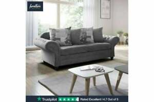  
Nicole Grey Fabric Sofas | Chesterfield Style | Corners, Sofa Sets & More