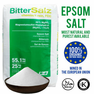  
Epsom Salts | BP FCC Food Grade 100% Organic Grade | 100g – 25KG | Bathing Salt