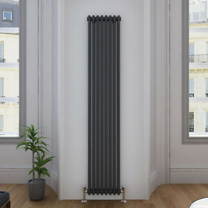  
Traditional 2 Column Radiator Anthracite Vertical Cast Iron Style Rads 1800×380