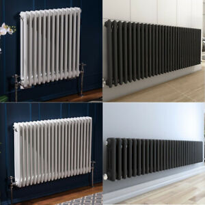  
Horizontal Traditional Radiator Column Central Heating White Anthracite Rads