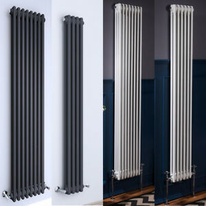  
Vertical Traditional Radiator Column Anthracite White Cast Iron Style