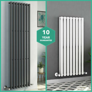  
Vertical Column Designer Round Tube Heating Radiators White & Dark Grey
