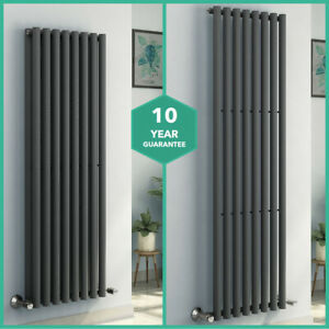  
Vertical Column Designer Round Tube Heating Radiators Dark Grey
