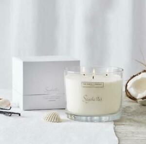  
NEW The White Company Large Scented 3 Wick Candle Seychelles Cream RRP £60