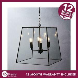  
The White Company Brooklyn Extra Large Pendant Ceiling Light Bronze Metal Glass
