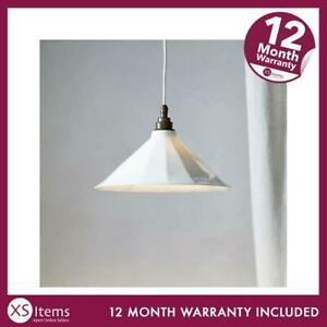  
The White Company Handmade Audley Tapered Pendant Ceiling Light White China Home