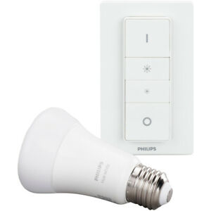  
Philips Hue Warm White E27 Wireless Dimming Kit A+ Rated