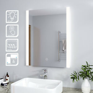  
LED Illuminated Bathroom Mirror with Touch Sensor Modern Wall Mounted 600x800mm