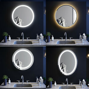Round / Oval  Bathroom Illuminated   LED Mirror IP44 TOUCH switch & Anti-fog