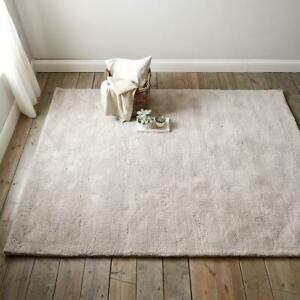 
The White Company Large Tufted 100% Wool Rug Carpet 200x300cm Home Decor Silver
