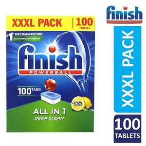  
Finish All In One Deep Clean Powerball Dishwasher 100 Tablets Lemon Sparkle