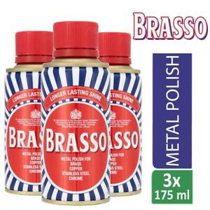  
3 x Brasso Liquid Metal Polish For Brass Copper Stainless Steel & Pewter 175ml