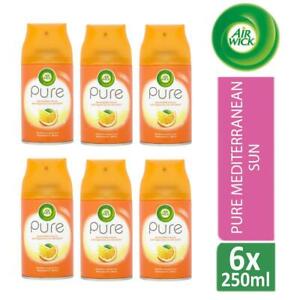  
6 x Air Wick Freshmatic Max Automatic Spray Refill Pure Mediterranean Sun 250ml