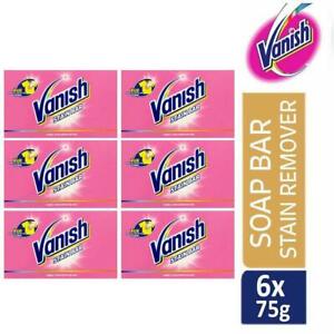  
6 x Vanish Stain Remover Pre-Wash Soap Bar Laundry Washing 75g Per Bar