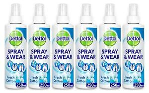  
6 x Dettol Spray and Wear Fresh Cotton, 250ml