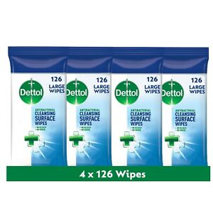  
4 x Dettol Multipurpose Large Surface Cleaning 126 Wipes, Total 504