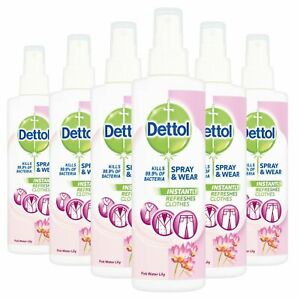  
6 x Spray & Wear – Pink Water Lily – 250ml – Odour Free – Fabric Freshener