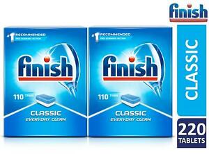  
2 x Finish Classic 110 Dishwasher Tablets Everyday Clean Bulk Pack (Total 220)