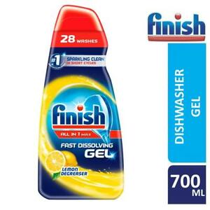  
Finish All In One Max Dishwasher Degreaser Fast Dissolving Gel Lemon 700 ml