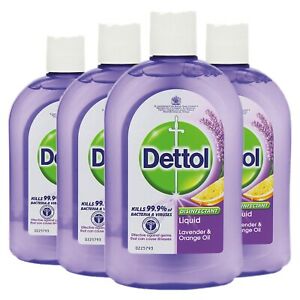  
4 x Dettol Disinfectant Liquid Lavender & Orange Oil 500ml Non-Bleach Formula