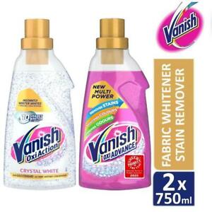  
2 x Vanish Oxi Action Crystal Whitener Gold & Stain Remover Fabric Gel 750ml