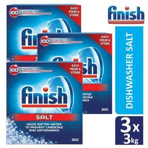  
3 x Finish Dishwasher Salt 3kg Soften Water To Prevent Limescale (Total 9kg)