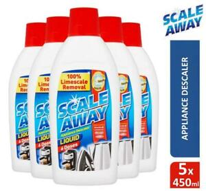  
5 x Scale Away Appliance Descaler 100% Limescale Removal Liquid 6 Doses 450ml