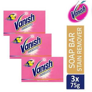  
3 x Vanish Stain Remover Pre-Wash Soap Bar Laundry Washing 75g Per Bar