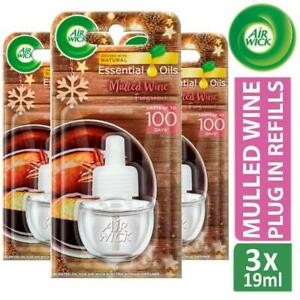  
3 x Air Wick Air Freshener Electrical Plug In Refills Mulled Wine Fragrance 19ml