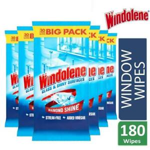  
6 x Windolene Glass & Shiny Surfaces Streak-Free Window Wipes Pack of 30