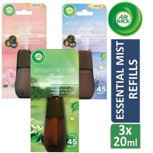  
3 x Air Wick Essential Aroma Mist 20ml Refills Lavender, Rose Orange & Lime