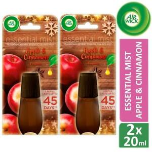  
2 x Air Wick Air Freshener Essential Mist Diffuser Refills Apple & Cinnamon 20ml