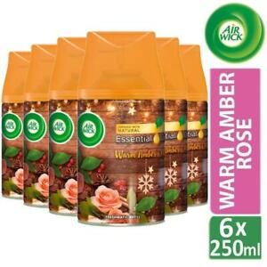  
6 x Air Wick Freshmatic Air Autospray Refills Warm Amber Rose 250ml