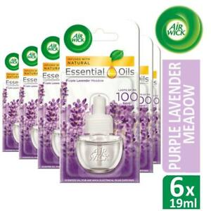  
6 x Air Wick Electric Plug-In Air Freshener Refill Purple Lavender Meadow 19ml