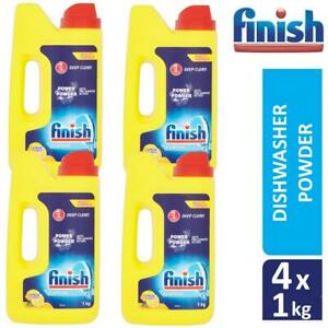  
4 x Finish Dishwasher Powder Classic Lemon Sparkle Detergent Refill 1kg