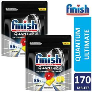  
2 x Finish Powerball Quantum Ultimate Clean & Shine Dishwasher Tablets Lemon 85