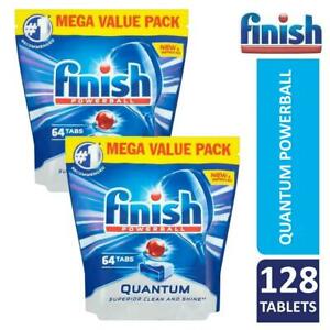  
2 x Finish Powerball Quantum Original Dishwasher 64 Tablets Mega Value Pack