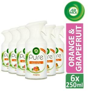  
6 x Air Wick Pure Air Freshener 250ml Orange & Grapefruit Neutralises Odours