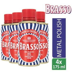  
4 x Brasso Liquid Metal Polish For Brass Copper Stainless Steel & Pewter 175ml