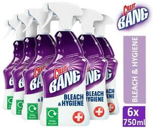  
6 x Cillit Bang Power Bathroom Cleaner Bleach Hygiene 750ml Kills 99.9% Bacteria