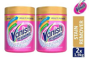  
2 x Vanish Oxi Advance Laundry Booster Stain Remover Powder 1.9kg Chlorine-Free