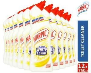  
12 x Harpic Bleach White & Shine Citrus Fresh Baking Soda Toilet Cleaner 750ml