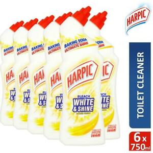  
6 x Harpic Bleach White & Shine Citrus Fresh Baking Soda Toilet Cleaner 750ml