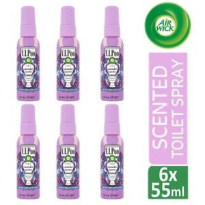  
6 x Air Wick VIPoo Lavender Superstar Toilet Spray Aerosol Air Freshener 55ml