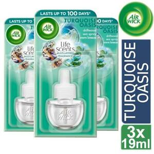  
3 x Air Wick Life Scents Electrical Plug in Freshener Refill Turquoise Oasis