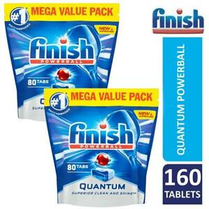  
2 x Finish Quantum Powerball Dishwasher Mega Value Pack 80 Tablets (Total 160)