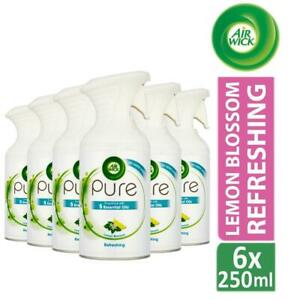  
6 x Air Wick Pure Air Freshener Spray 250ml Lemon Blossom Neutralises Odours