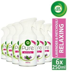  
6 x Air Wick Pure Air Freshener 250ml Lavender & Patchouli Neutralises Odours